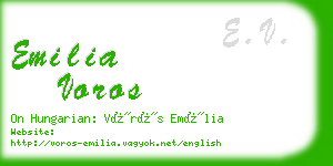 emilia voros business card